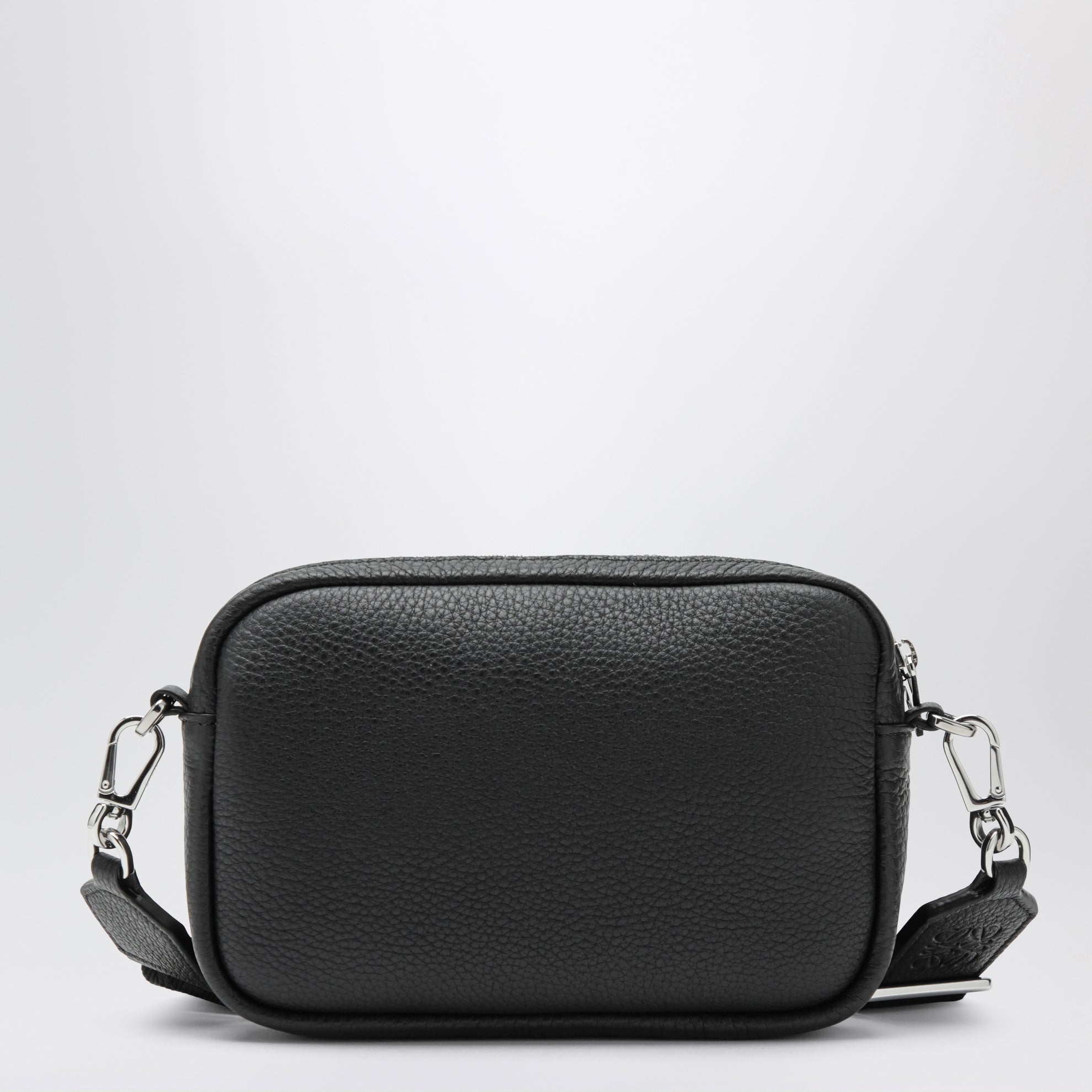 Sac à bandoulière noir en cuir grainé