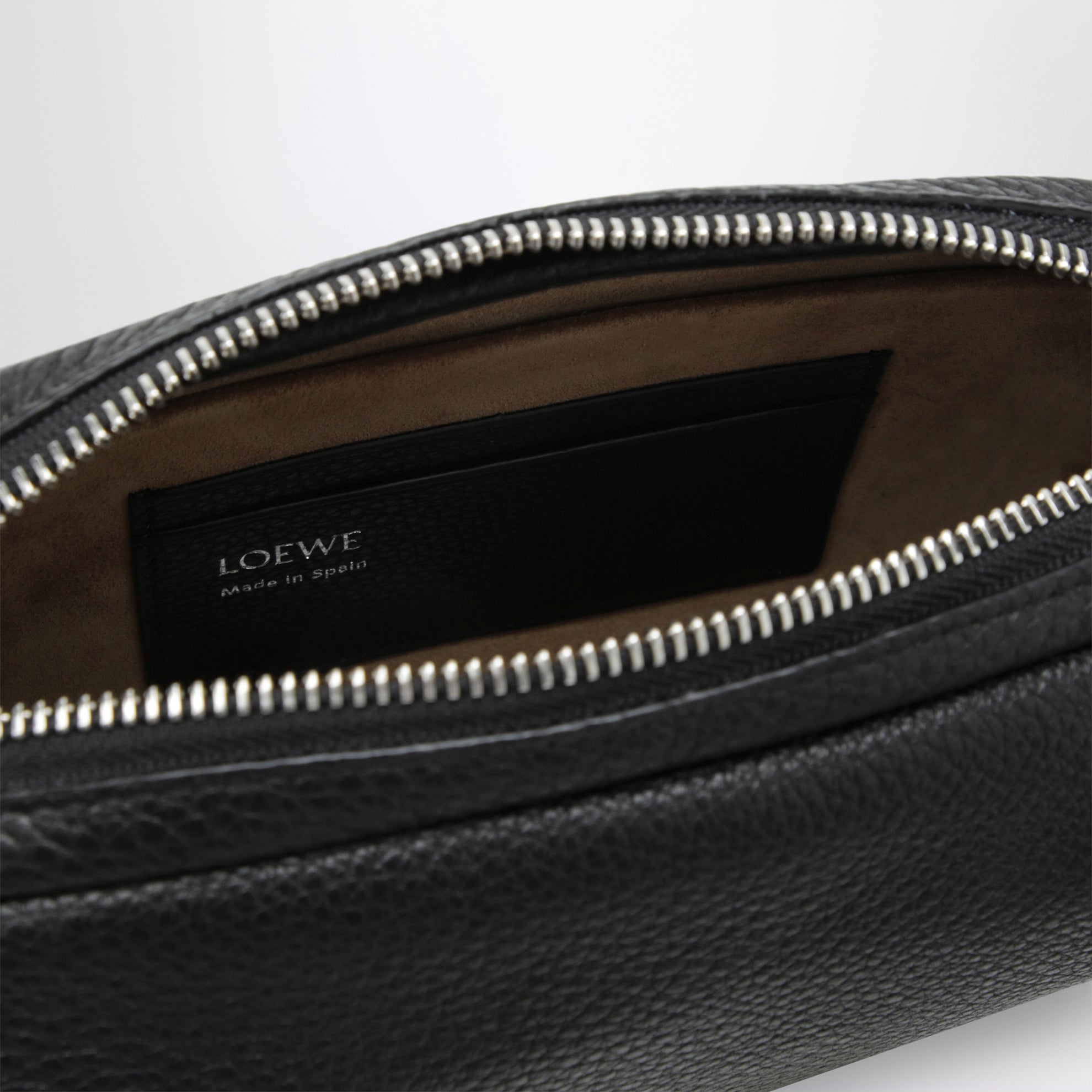 Sac à bandoulière noir en cuir grainé
