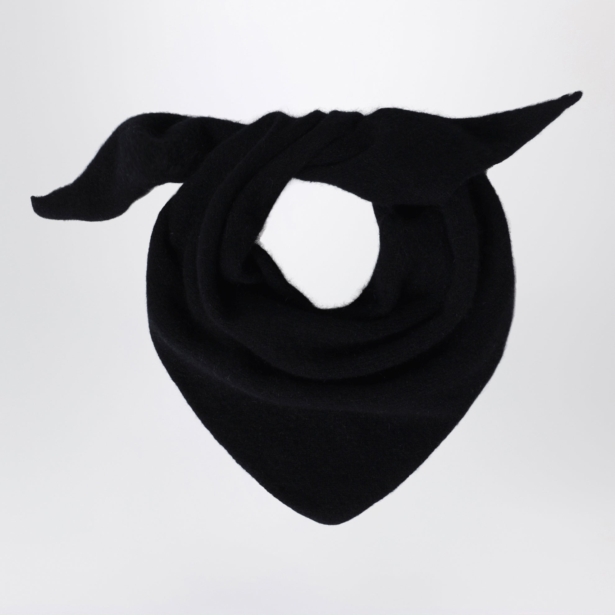 Bandana aus Wolle und Caregora in Onyx
