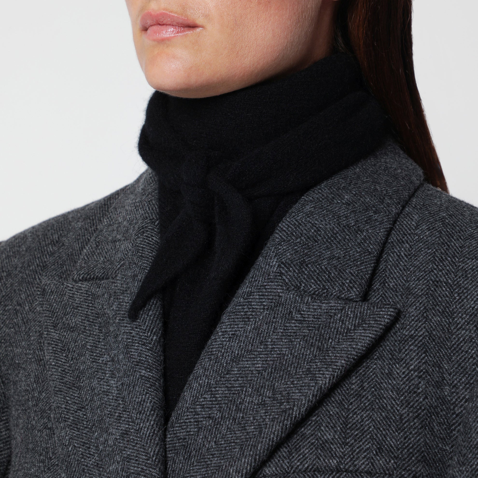 Bandana aus Wolle und Caregora in Onyx