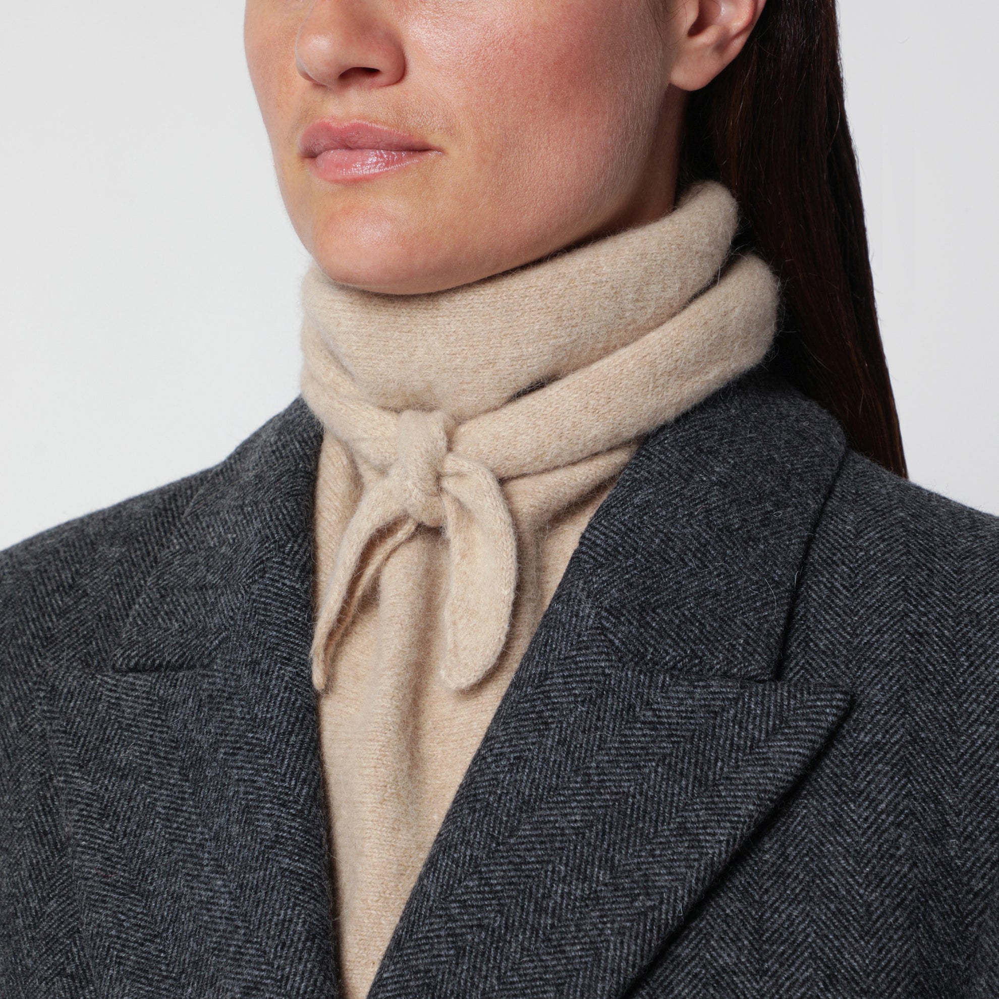 Bandana in wool and Caregora in Sand