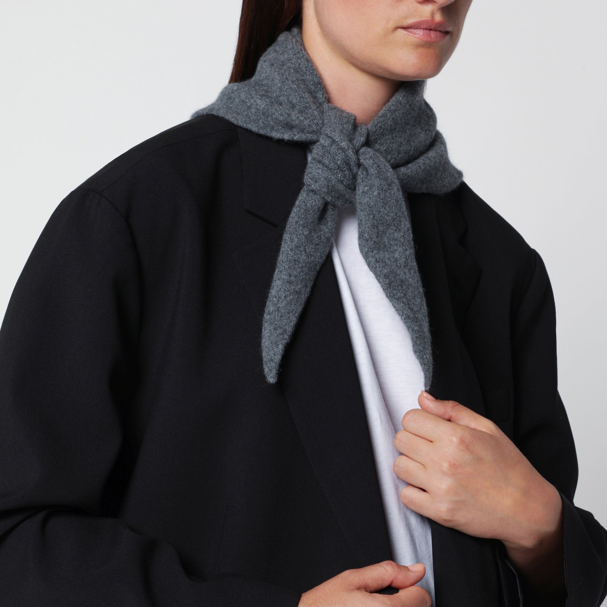 Bandana in wool and Caregora in Slate Grey