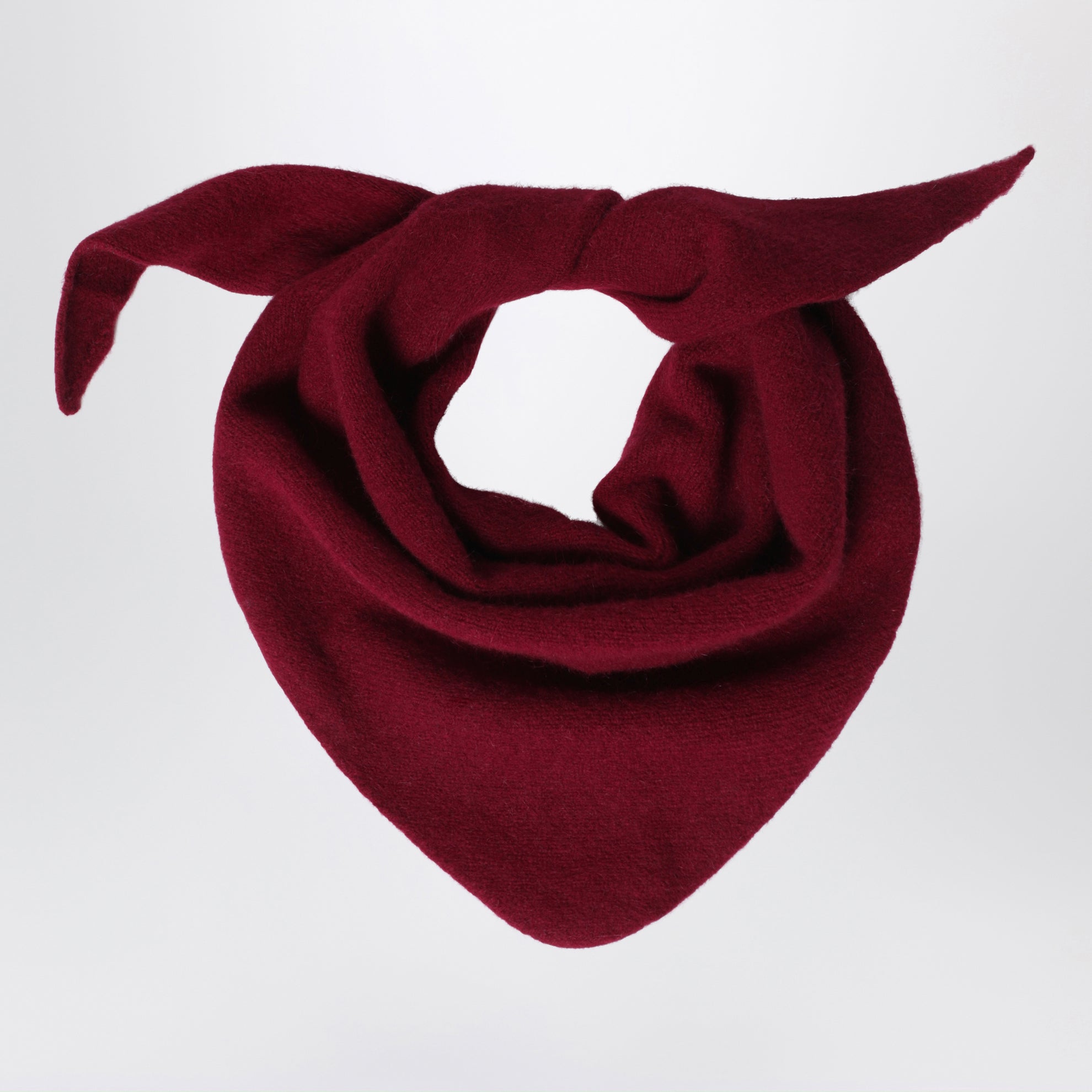 Bandana in lana e caregora color Wine