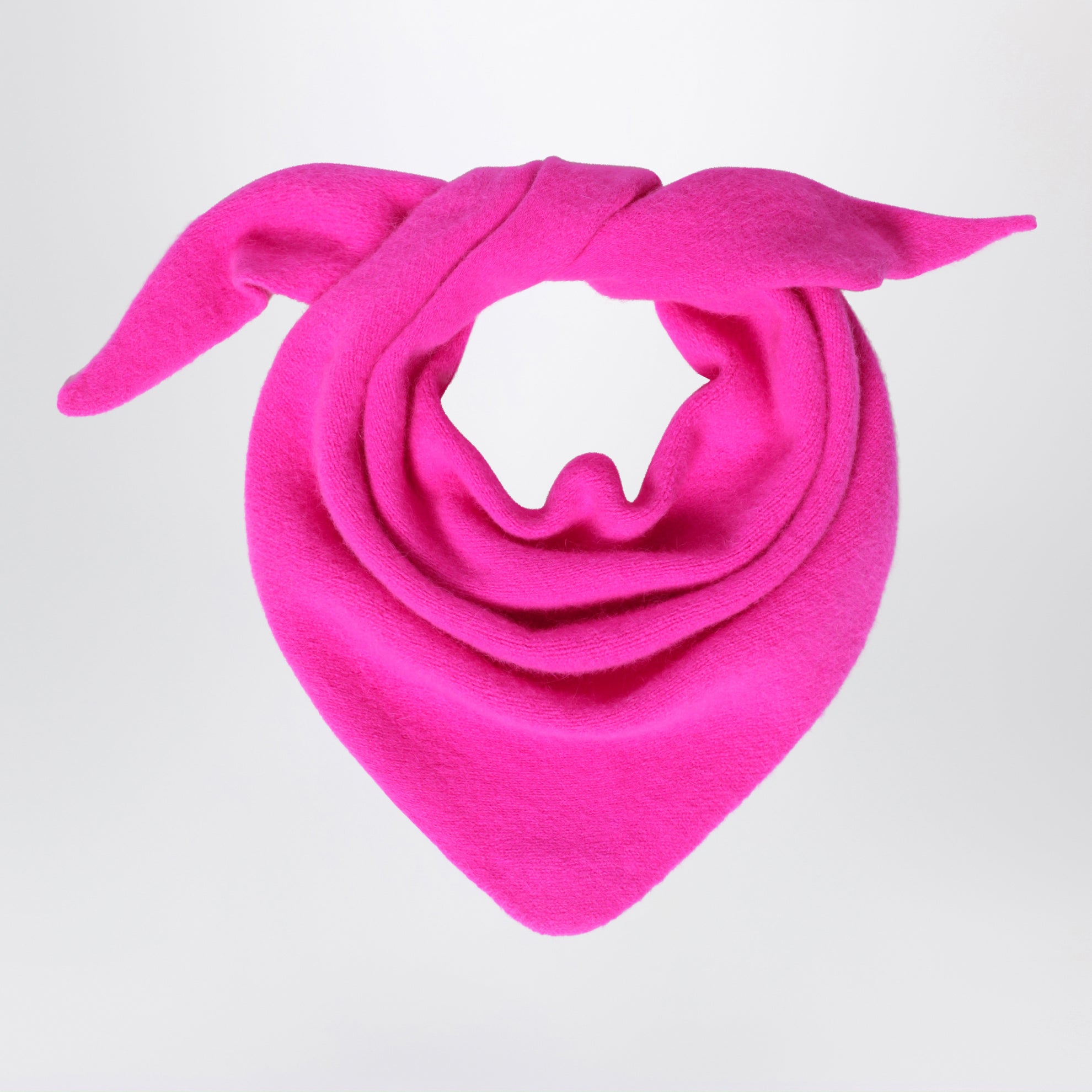 Bandana in lana e caregora color Poppy pink