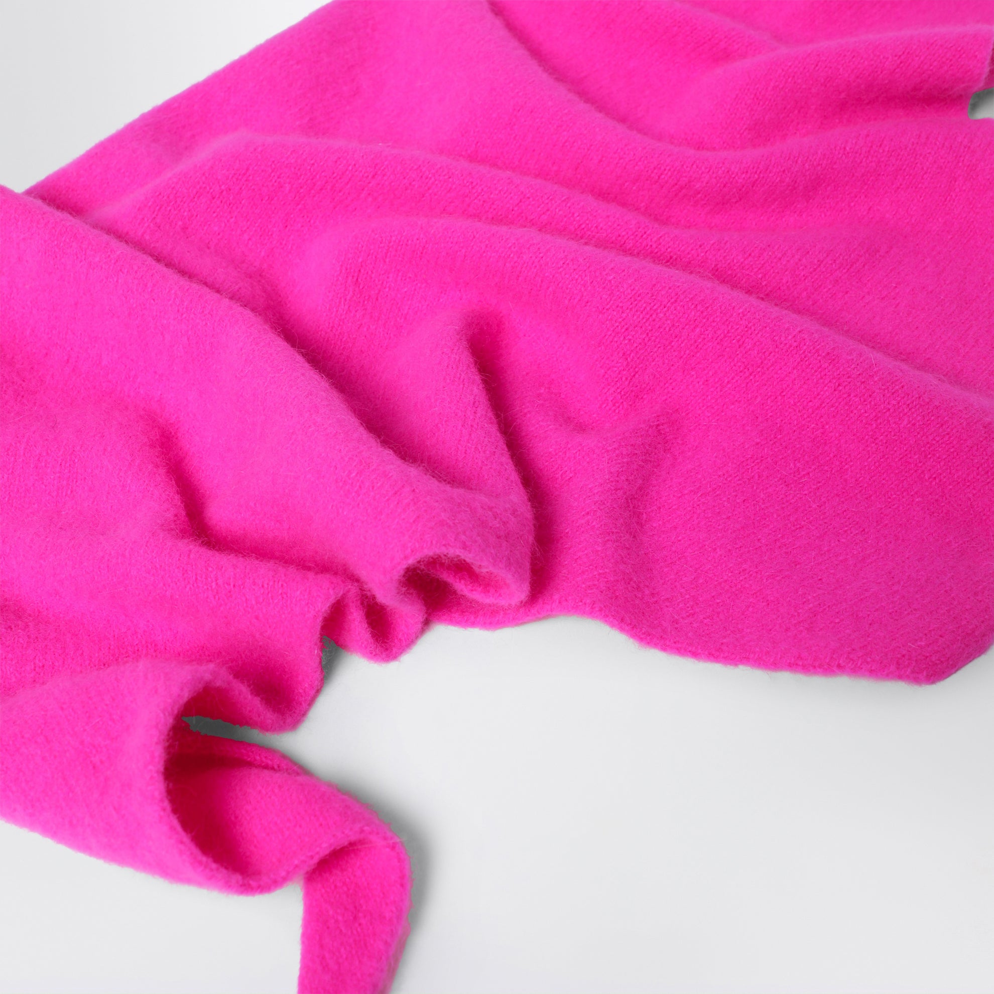 Bandana in lana e caregora color Poppy pink