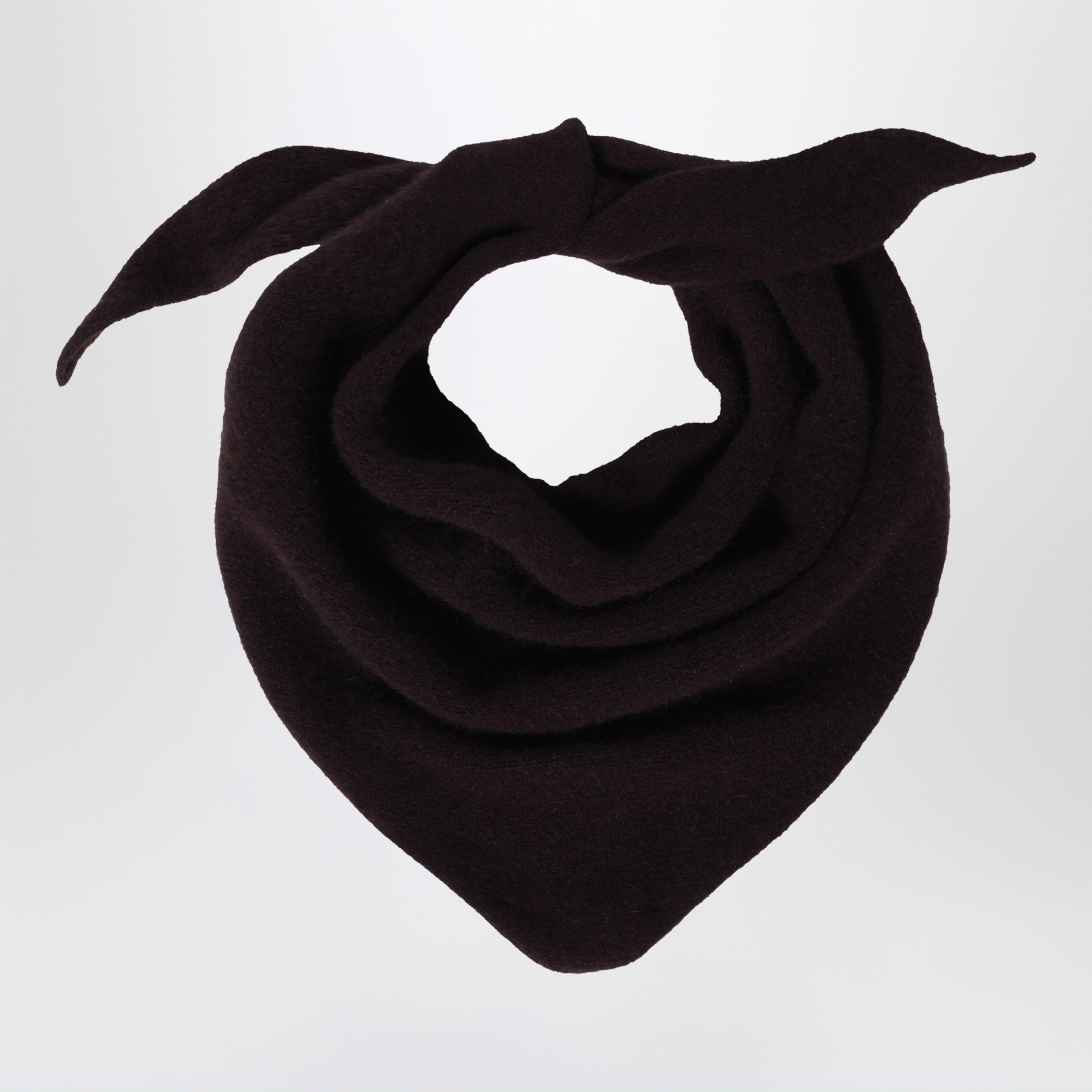 Bandana in lana e caregora color Espresso