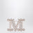 Spilla Monogram con microcristalli in metallo