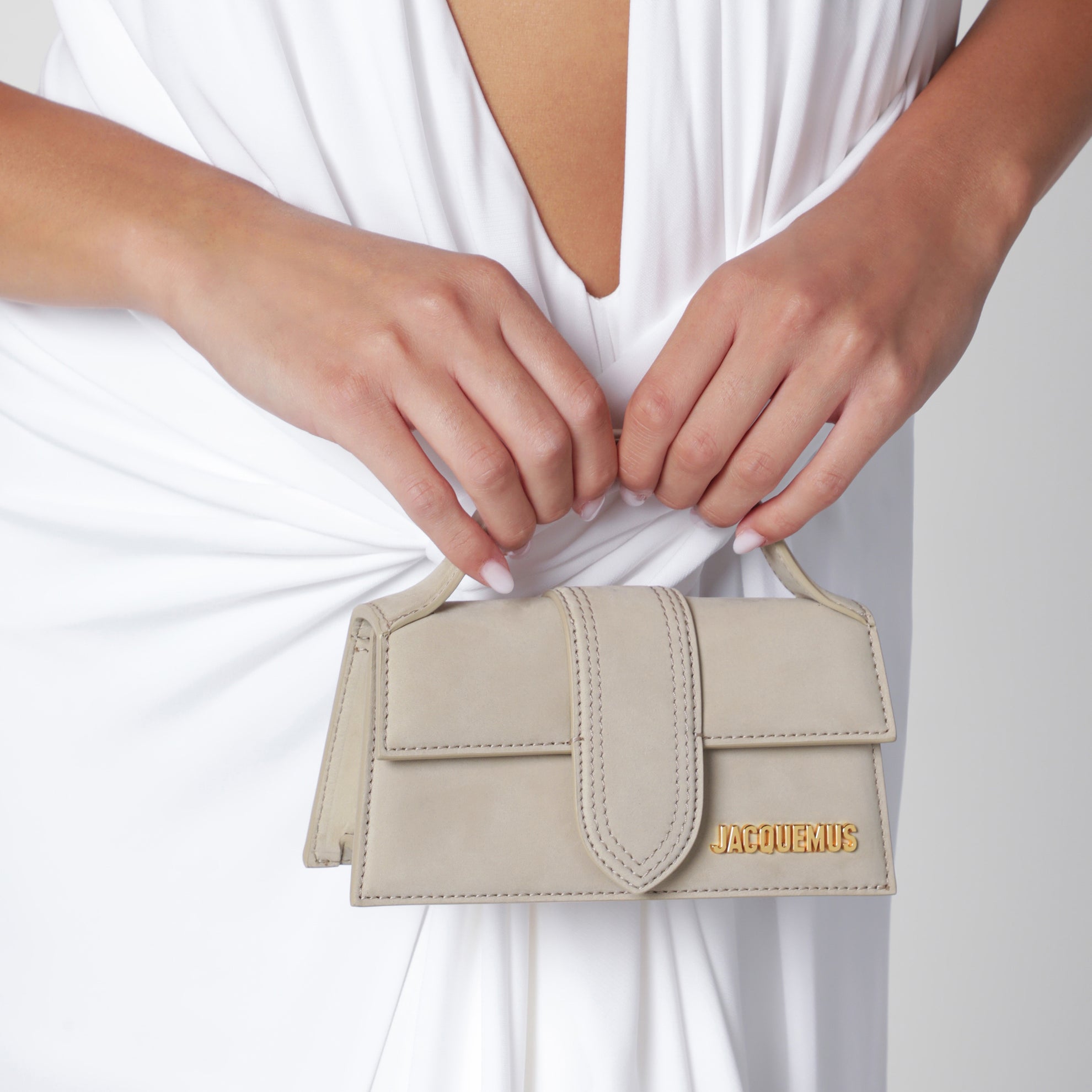 Borsa mini Bambino beige scuro in nabuk