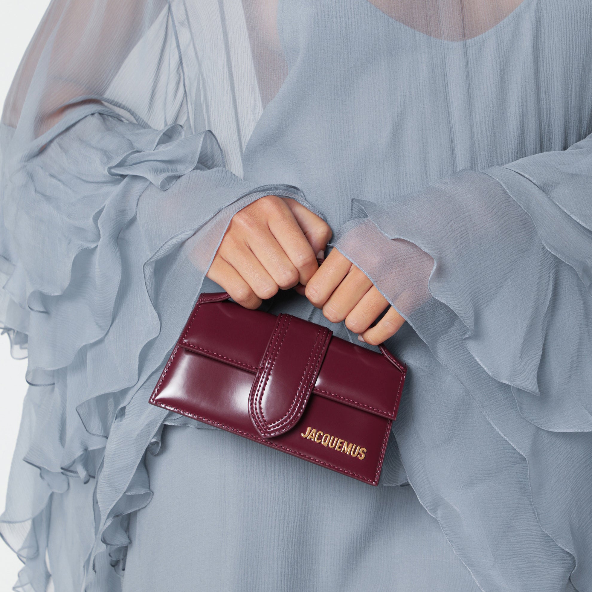 Burgunderfarbene Mini-Ledertasche für Kinder