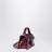 Burgunderfarbene Mini-Ledertasche für Kinder
