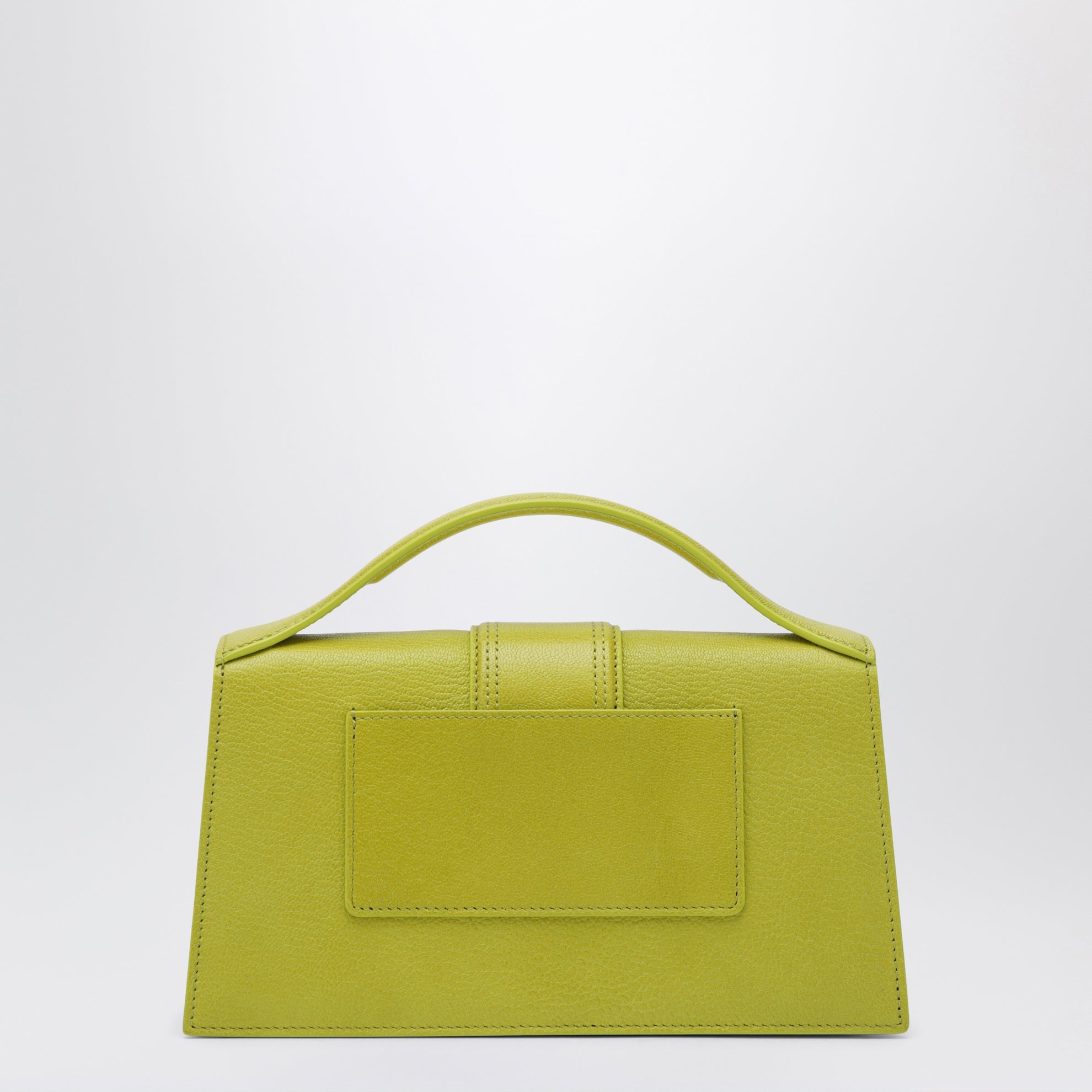 Le Grand top-handle bag in acid green leather