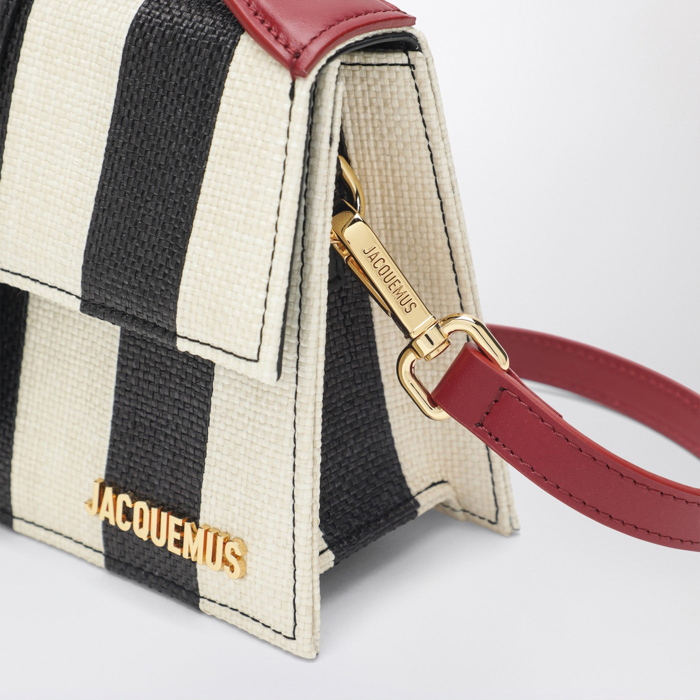 Sac Le Grand Bambino à rayures noir et ivoire