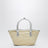 Borsa cesto piccola Soli naturale/argento in rafia