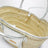 Borsa cesto piccola Soli naturale/argento in rafia