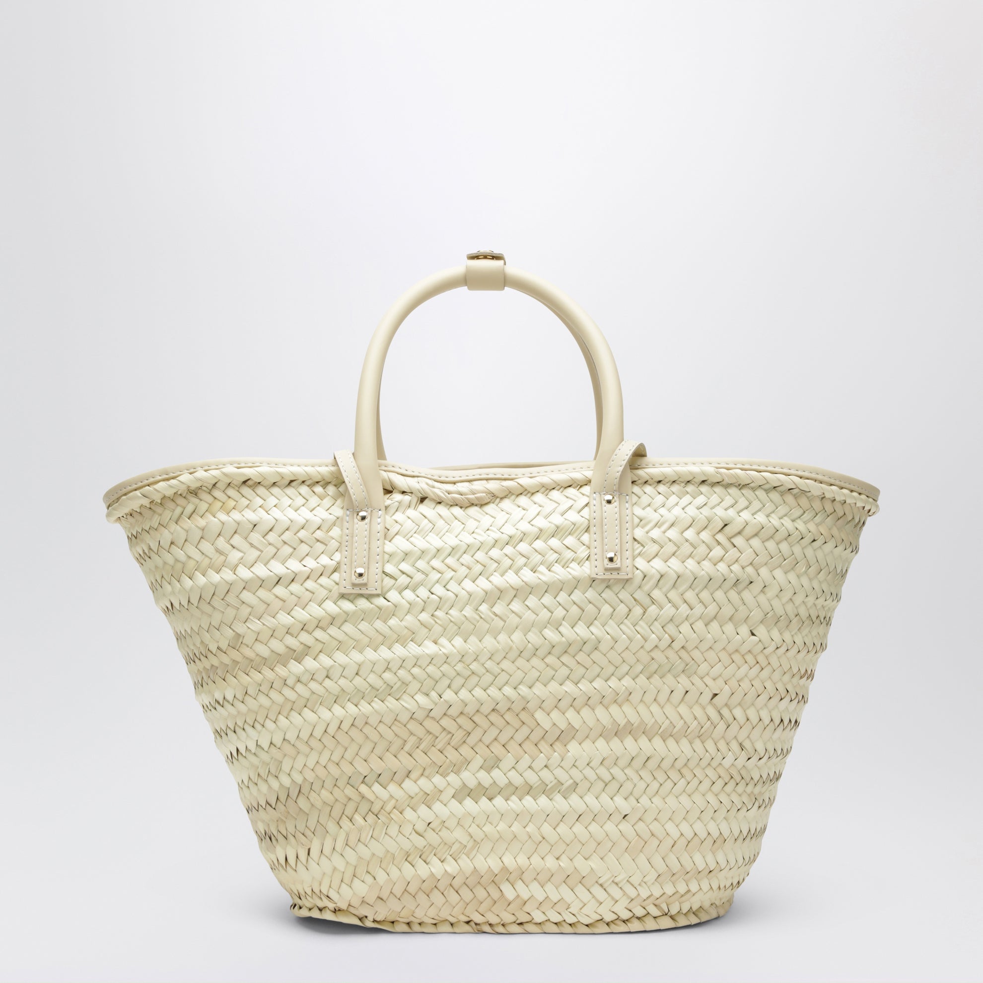 Borsa a mano Le Panier Soli in rafia avorio