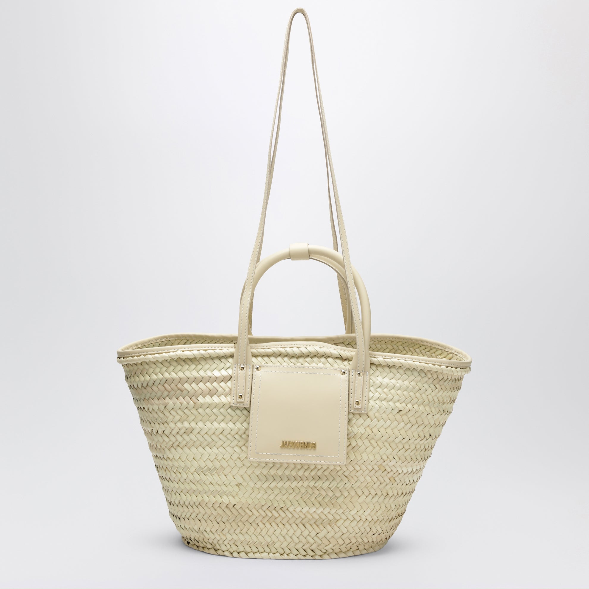 Borsa a mano Le Panier Soli in rafia avorio