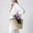 Le Panier Soli black raffia handbag