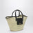 Borsa a mano Le Panier Soli in rafia nera