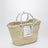 Borsa cesto Soli naturale/argento in rafia