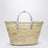 Borsa cesto Soli naturale/argento in rafia