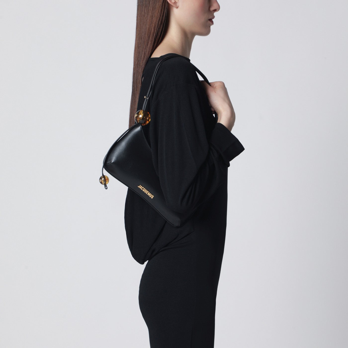 Le Bisou black leather bag