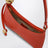 Sac Le Bisou Perle Orange en Cuir embossé effet Autruche