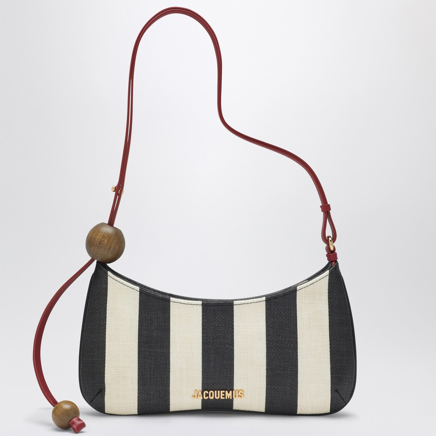 Le Bisou Perle striped black/ivory bag