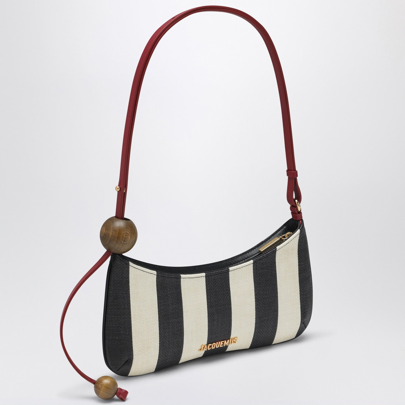 Le Bisou Perle striped black/ivory bag