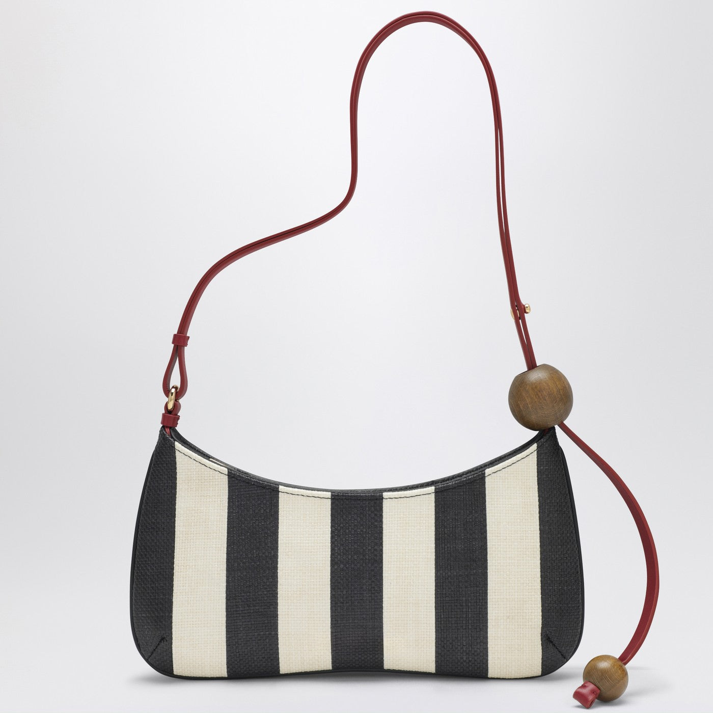 Le Bisou Perle striped black/ivory bag