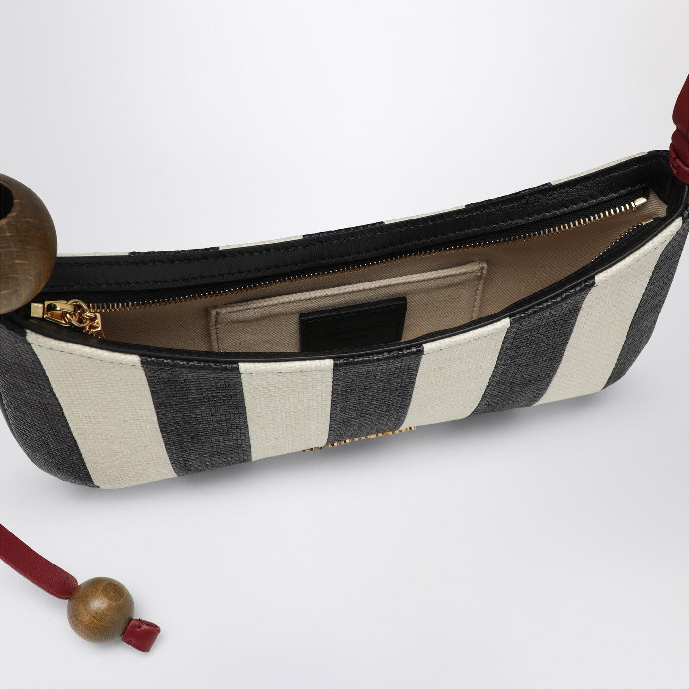 Le Bisou Perle striped black/ivory bag