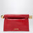 Clutch La Pochette Rond Carré rossa in pelle