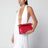 Clutch La Pochette Rond Carré rossa in pelle