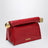 Clutch La Pochette Rond Carré rossa in pelle