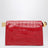 Clutch La Pochette Rond Carré rossa in pelle