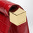 Clutch La Pochette Rond Carré rossa in pelle