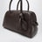 Borsa Turismo piccola marrone scura in pelle