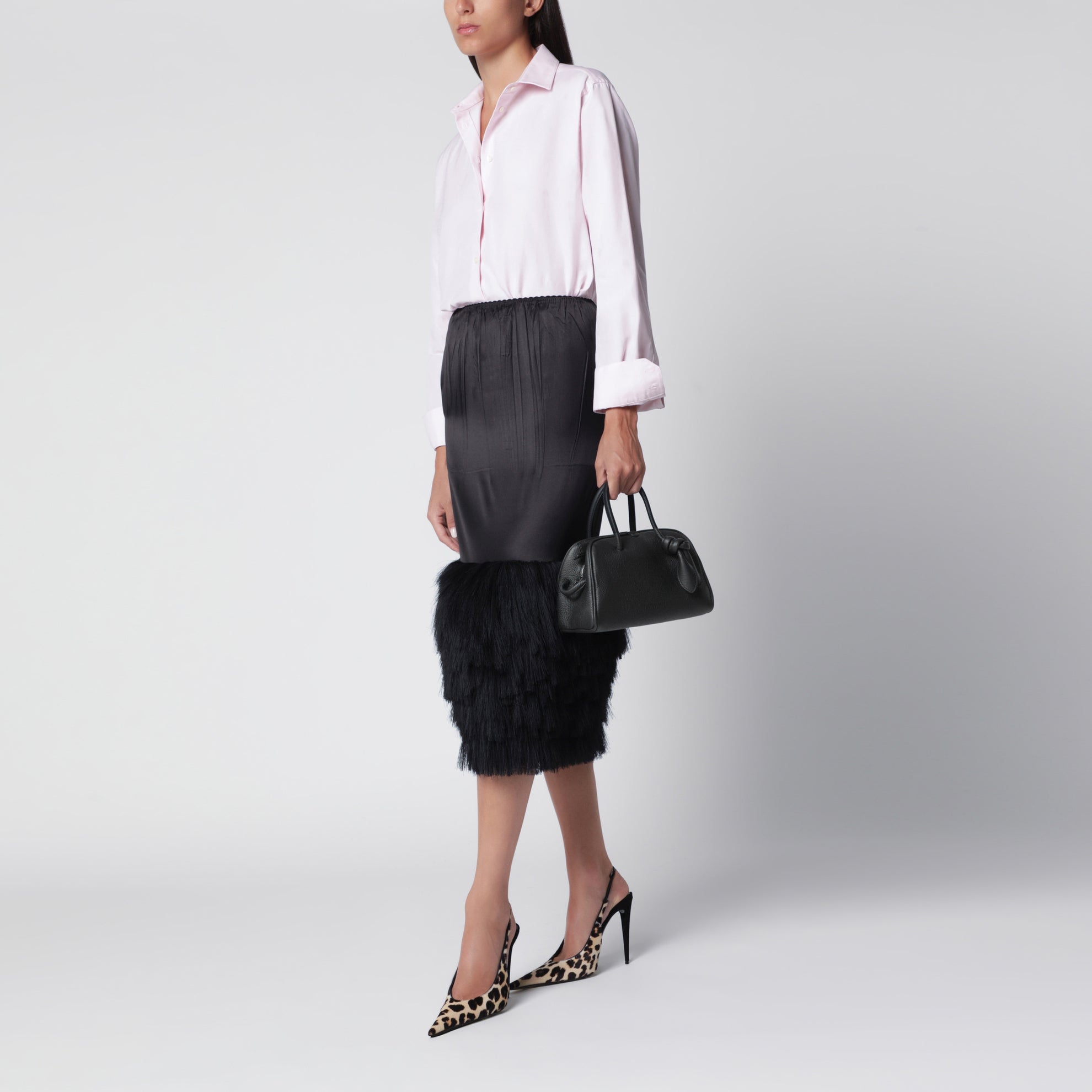 Small Turismo bag in black leather