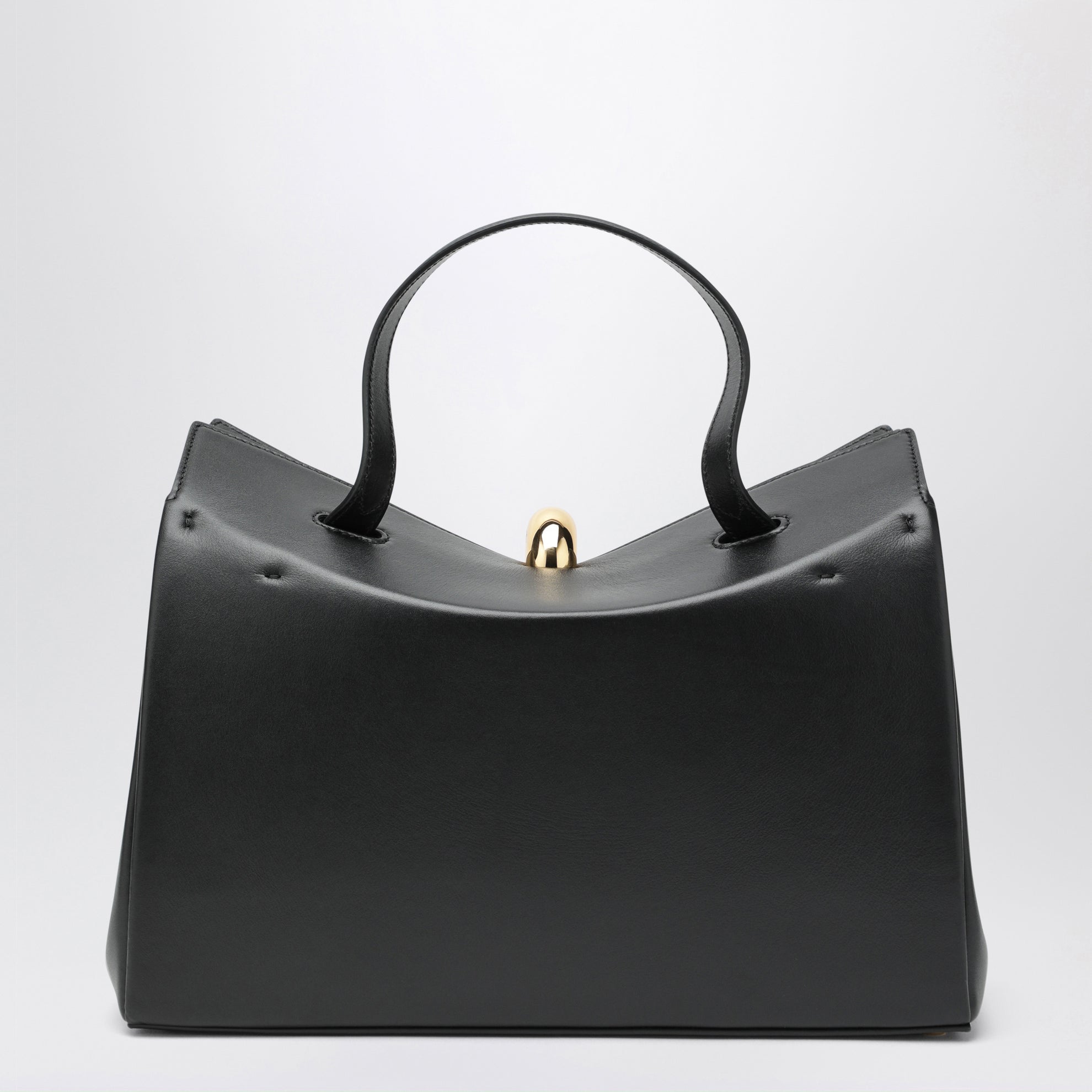 Borsa a mano Le Valerie in pelle di vitello nera