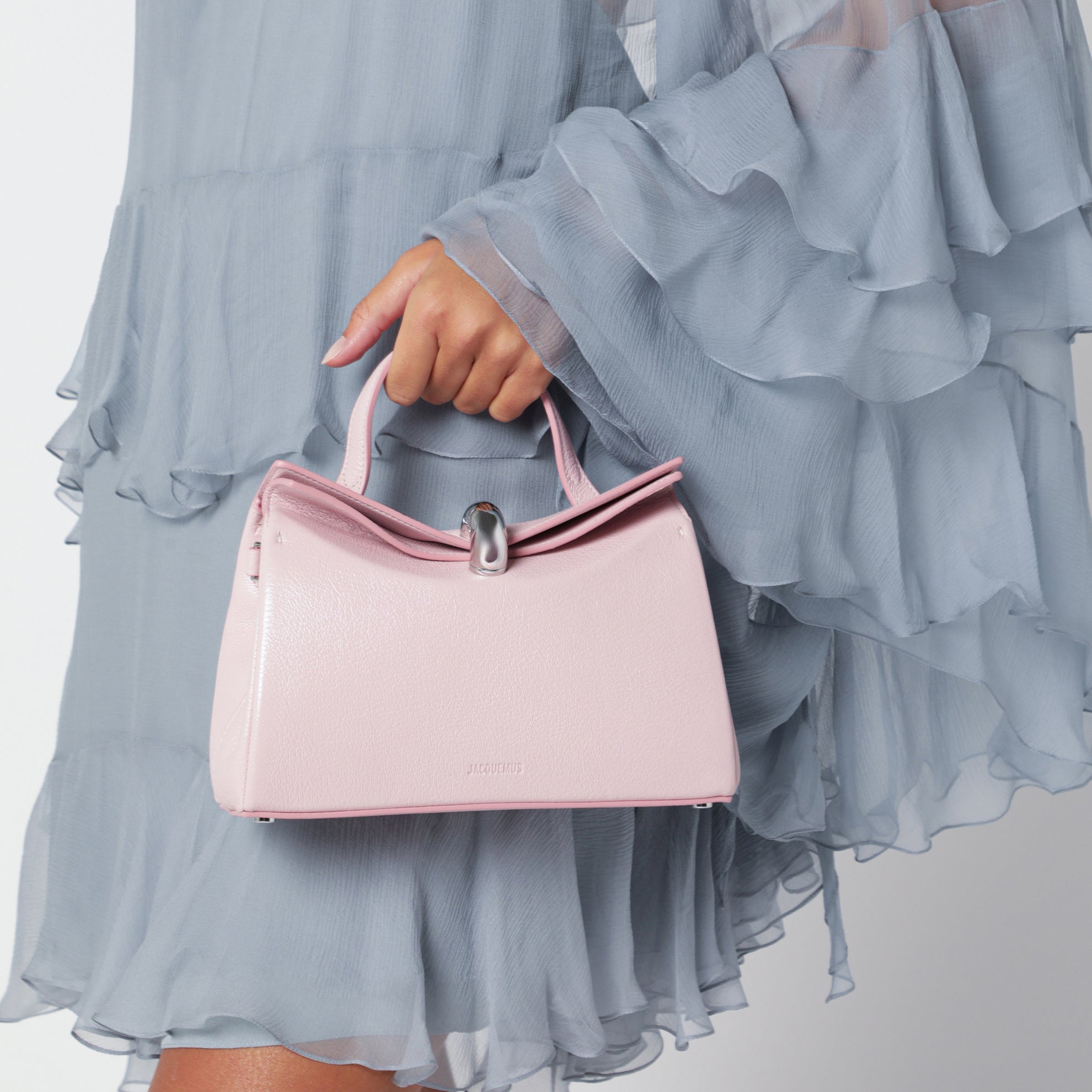 Sac à main Le Petit Valérie en cuir, Rose pâle