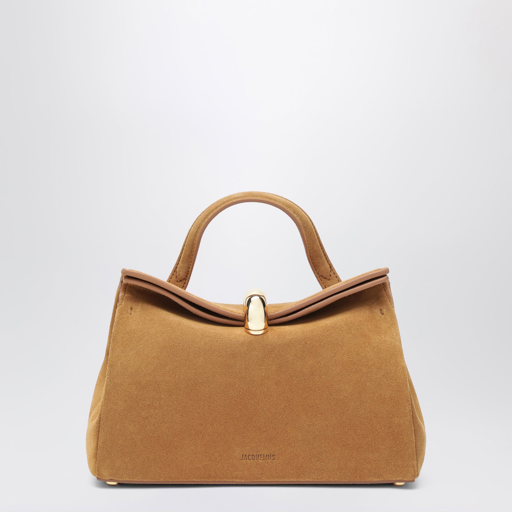 Handtasche Le Petit Valérie aus Veloursleder in Camel
