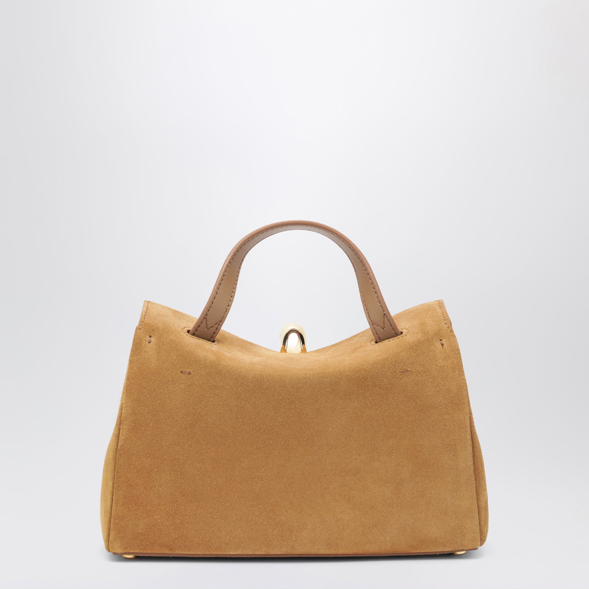 Handtasche Le Petit Valérie aus Veloursleder in Camel