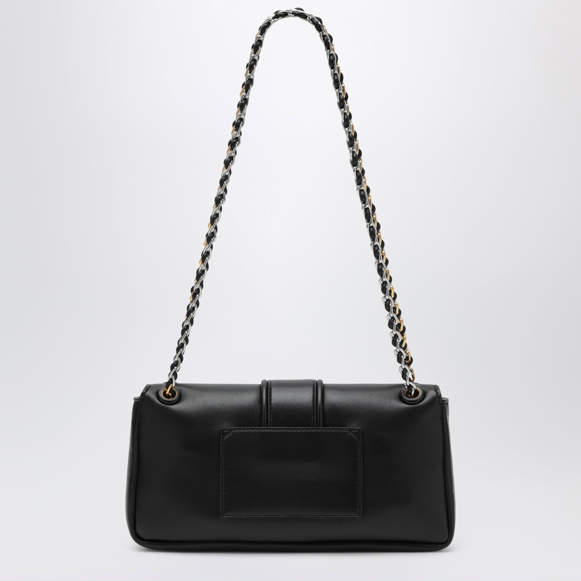 Sac à épaule Chaîne souple en nappa noir