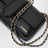 Sac à épaule Chaîne souple en nappa noir