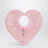 Borsa Spiaggia Coeur in rafia rosa chiaro