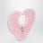 Borsa Spiaggia Coeur in rafia rosa chiaro