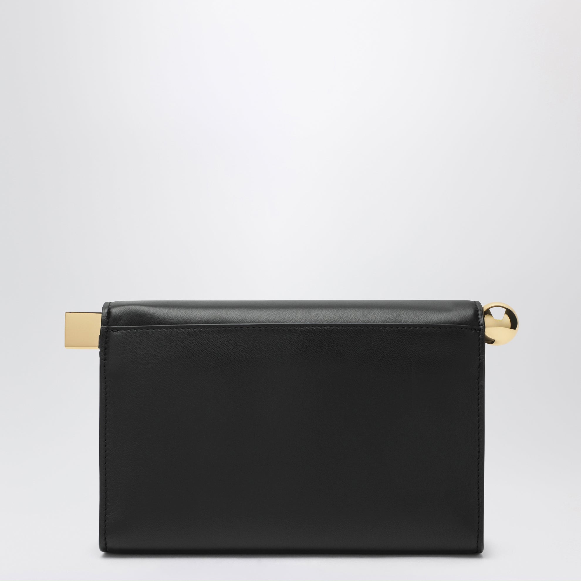 Borsa Rond Carré nera in pelle