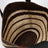 Loop Tasche aus Raffia mit Streifen in Schokolade/Natur