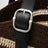 Loop Tasche aus Raffia mit Streifen in Schokolade/Natur