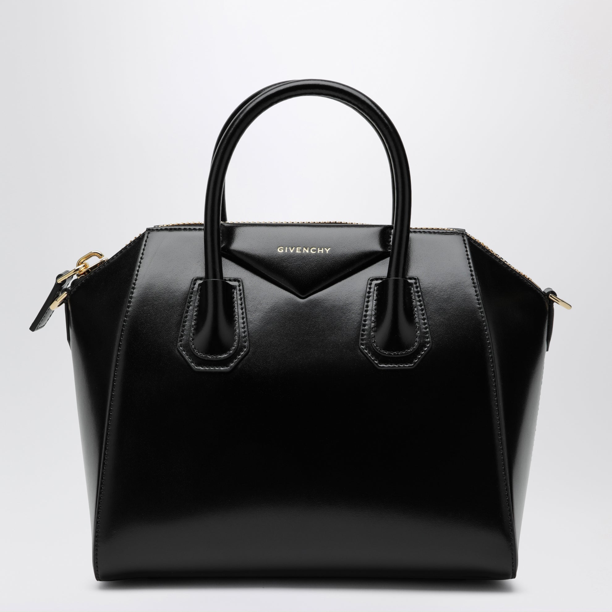 Borsa Antigona piccola nera in pelle