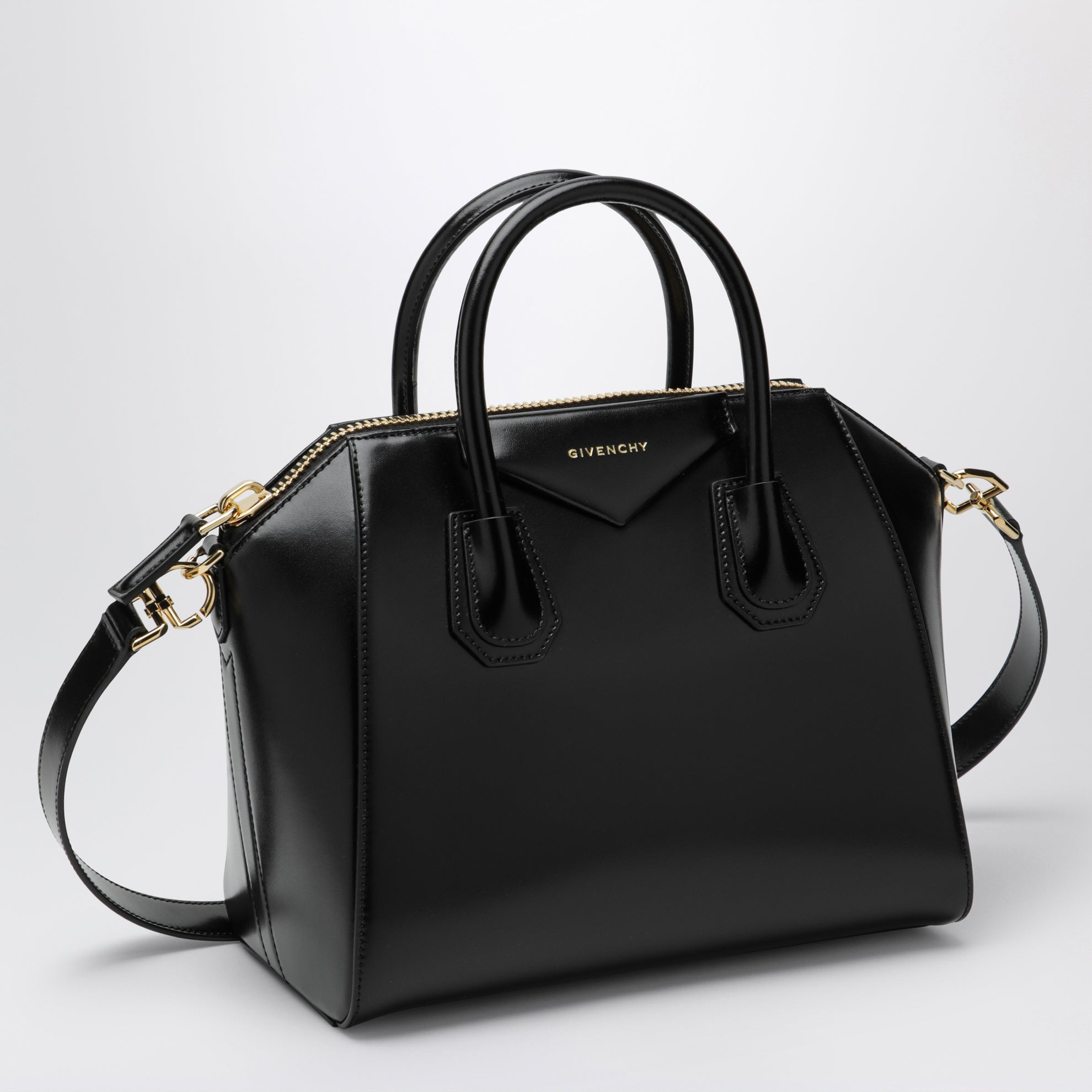 Borsa Antigona piccola nera in pelle